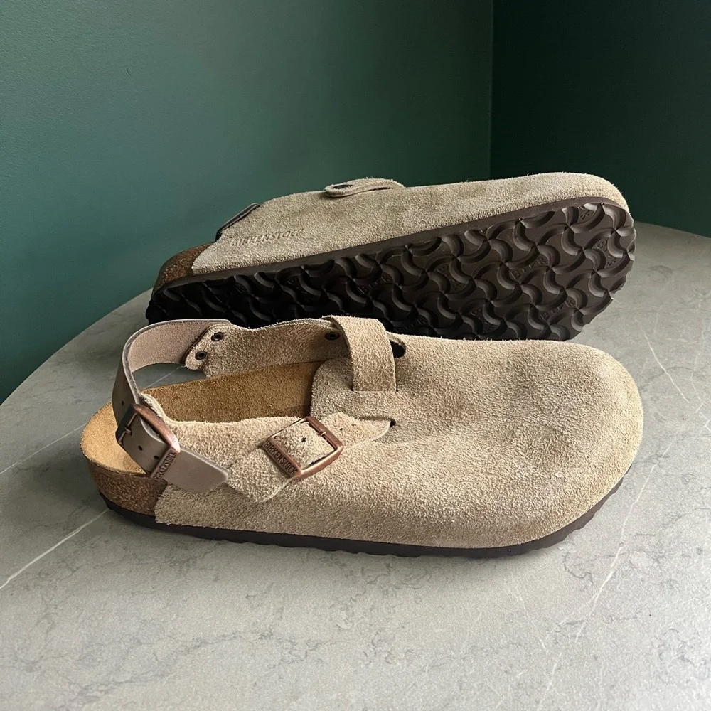Birkenstock Tokio Clogs Taupe 41 Reg Width